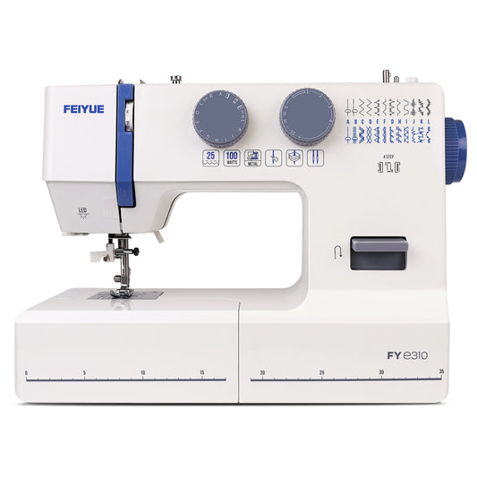 FEIYUE FYe310 Full Size Sewing Machine with Foot Pedal (White, Green, Grey)