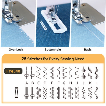 FEIYUE FYe340 Full Size Sewing Machine with Foot Pedal, Speed Control