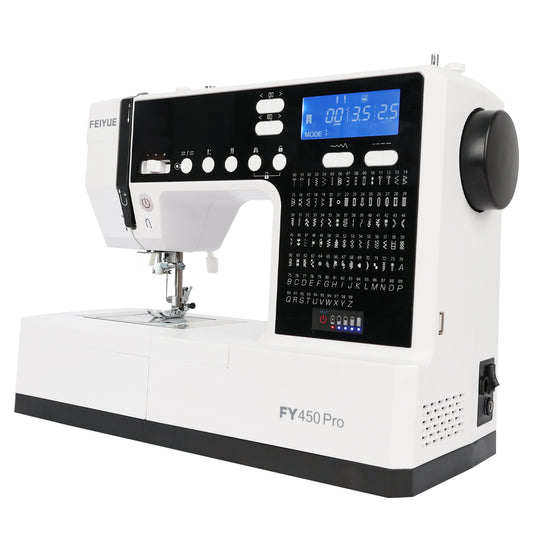 FEIYUE FY450 Pro Computerized Sewing Machine, Rechargeable Battery with Power Level Display