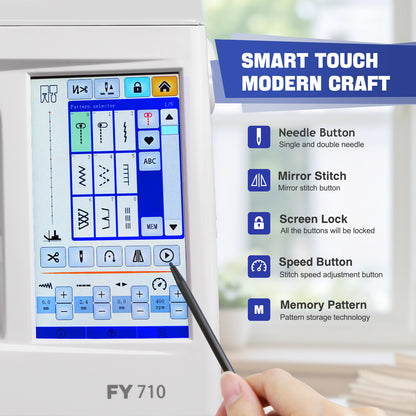 FEIYUE FY710 Computerized Sewing Machine, 180 Stitch Patterns, Stitch Memory