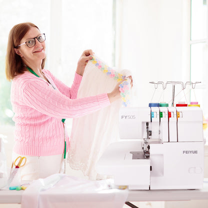 FEIYUE FY505 Serger Overlock Machine, 2/3/4 Thread Capability